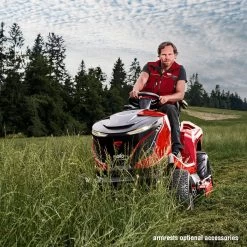 Solo By AL-KO T 22-110 HDH-A V2 Premium 110cm Hydrostatic High Grass Mulching Lawn Tractor -Lawn Mower Shop al ko t22 110 hdh a v2 high grass mulching lawn tractor lifestyle