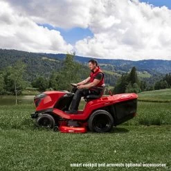 Solo By AL-KO T 24-125 HD V2 Premium Hydrostatic Rear Collect Lawn Tractor -Lawn Mower Shop al ko t24 125 hd v2 sd lifestyle