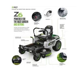 EGO Power+ Z6 ZT4201E-L 107cm 56V Battery-Powered Zero-Turn Ride-On Mower (Bundle Builder) 20 EGO Power+ Z6 ZT4201E-L 107cm 56V Battery-Powered Zero-Turn Ride-On Mower (Bundle Builder) -Lawn Mower Shop ego z6 features 2