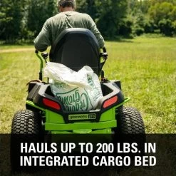 GreenWorks Pro GD60CRZ106 CrossoverZ 60V Battery-Powered Zero-Turn Ride-On Lawn Mower -Lawn Mower Shop greenworks 60v crossoverz haulage box