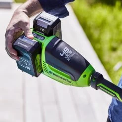 GreenWorks GD24X2TX Split-Shaft 48V (2 X 24V) Cordless Grass Trimmer (Bare Tool) (Bundle Builder) -Lawn Mower Shop greenworks gd24x2tx brushcutter batteries 2