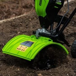 GreenWorks Pro GD60TIL 20cm 60V Cordless Tiller (Tool Only) -Lawn Mower Shop greenworks gd60tl tiller tines