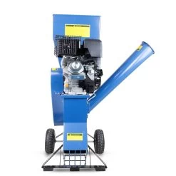 Hyundai HYCH1400 10.2cm Petrol Wood Chipper Shredder -Lawn Mower Shop hyundai hych1400 chipper shredder front