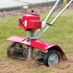 Mantis 5222 Tiller Lawn Dethatcher Attachment -Lawn Mower Shop mantis 5222 dethatcher attachment lifestyle 2