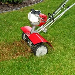 Mantis 5222 Tiller Lawn Dethatcher Attachment -Lawn Mower Shop mantis 5222 dethatcher attachment lifestyle