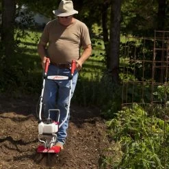 Mantis Deluxe 7265-12-14 4-Stroke Petrol Tiller With FREE Kick Stand -Lawn Mower Shop mantis 7265 tiller lifestyle 3