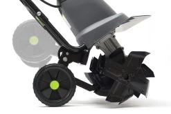 The Handy THET1400 Electric Tiller -Lawn Mower Shop the handy thet1400 tiller transport wheel