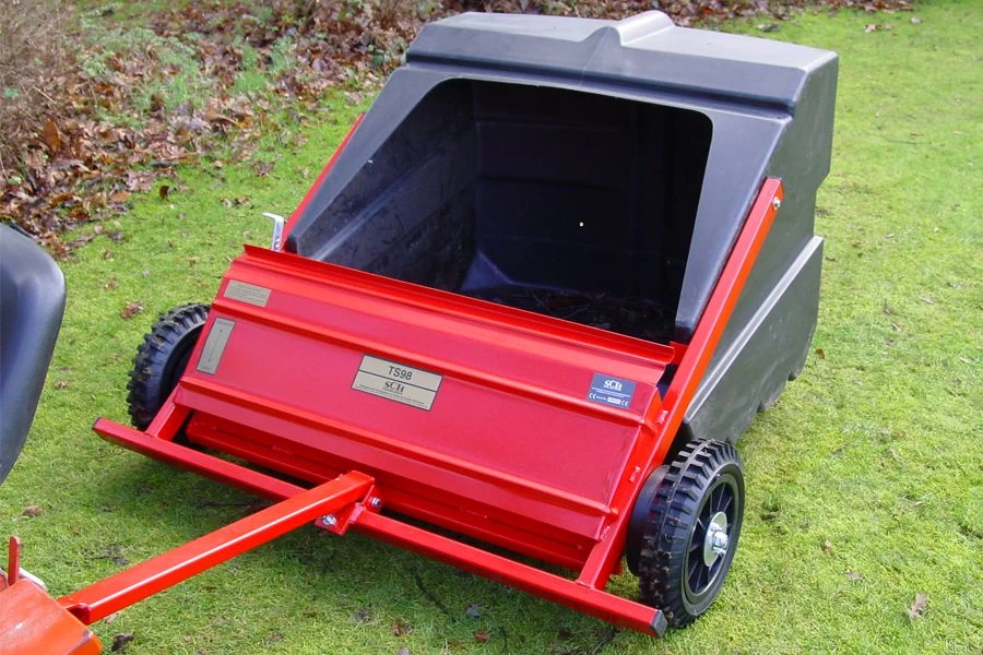 SCH TS98 36" Tow-Behind Sweeper With Rigid Plastic Hopper 3 SCH TS98 36" Tow-Behind Sweeper With Rigid Plastic Hopper