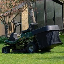 Webb 12530 77cm (30") Rear Collect Hydrostatic Ride-On Lawn Mower -Lawn Mower Shop webb 12530 ride on mower lifestyle