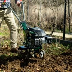 Webb WEPT360MM 36cm Petrol Tiller -Lawn Mower Shop webb wept360mm tiller lifestyle